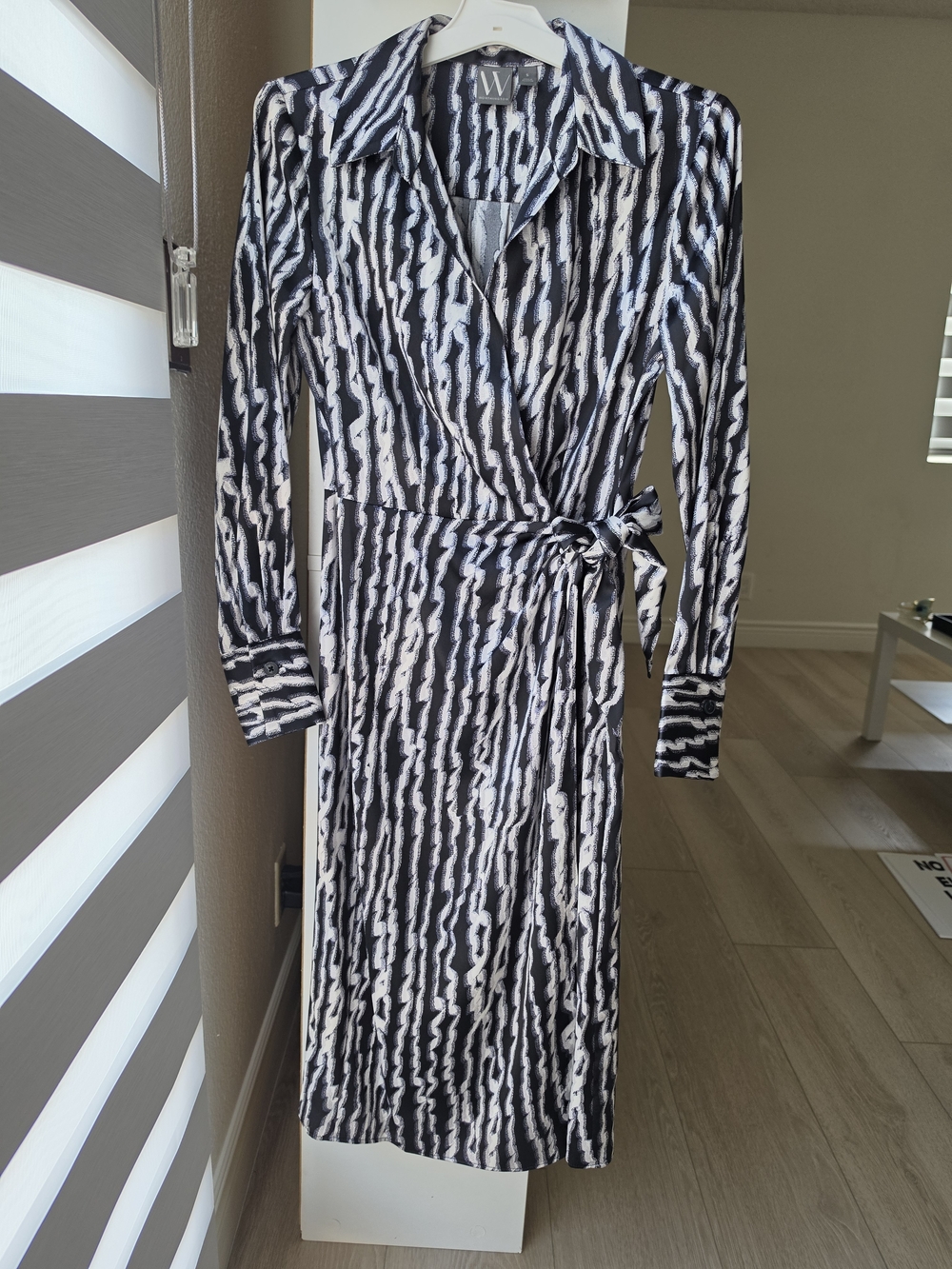 Worthington Wrap-Style Black & White Dress